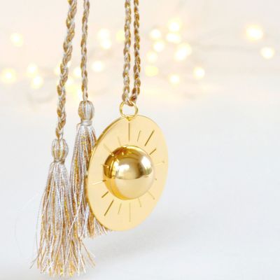 Bola de grossesse Sun cordon personnalisable (or jaune 18 carats)