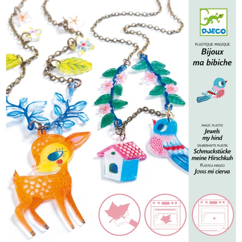 Kit de réalisation bijoux au four Le faon et l'oiseau Djeco