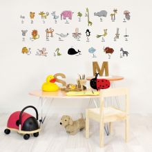Stickers muraux Alphabet des animaux  par Chispum