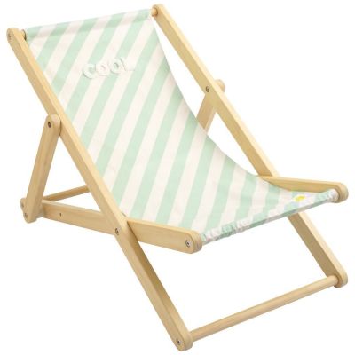 Chilienne transat enfant à rayures Vertes Pop