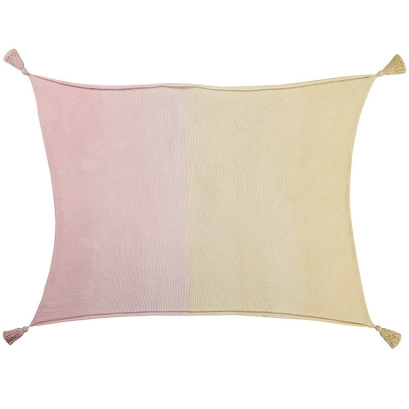 Couverture bébé dégradée vanille et rose (100 x 120 cm) Lorena Canals