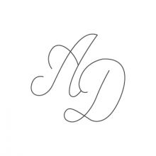 Gravure 2 initiales couplées sur bijou (Typo 9 Script)  par Gravure magique OLD