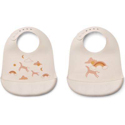 Lot de 2 bavoirs Tilda Dream Ecru  par Liewood