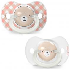 Lot de 2 sucettes symétriques SXPro Wild&Free Night and Day Rose (6-18 mois) - Suavinex