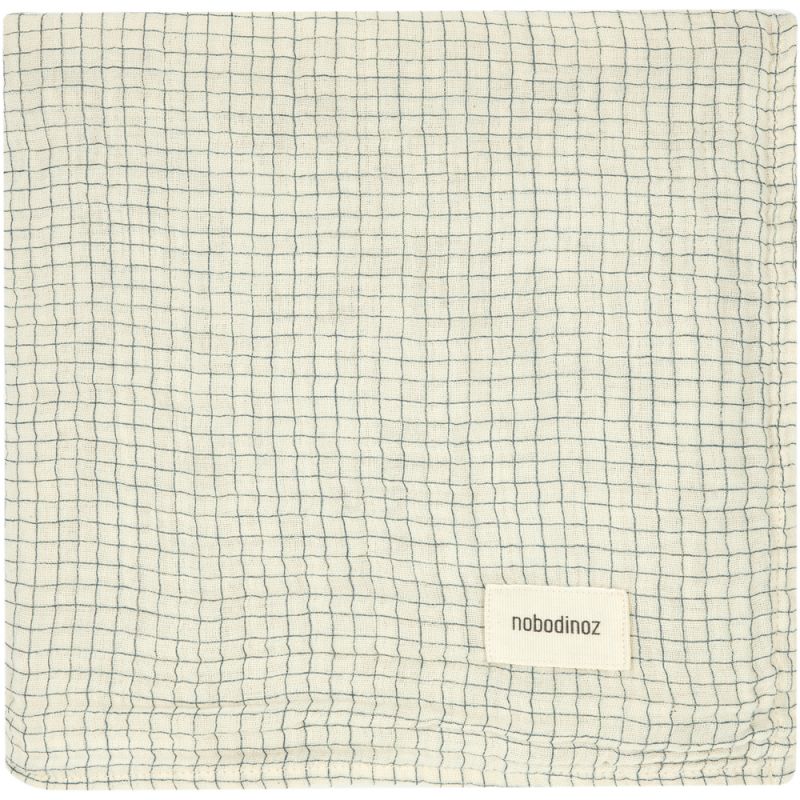 Lange Blue Grid Wabi-Sabi (70x70 cm) Nobodinoz