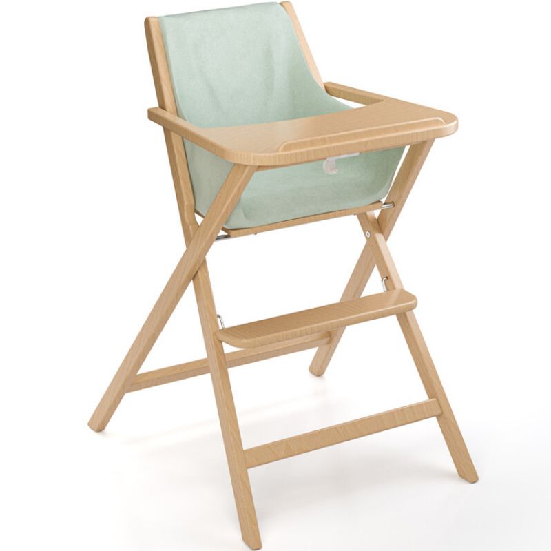 Chaise haute pliable Traveller en bois naturel avec tablette Geuther