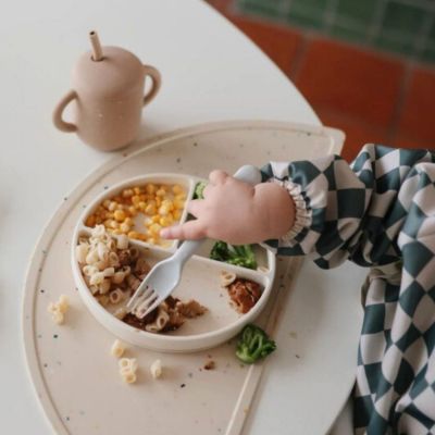 Assiette à compartiments en silicone avec ventouse Shifting Sand