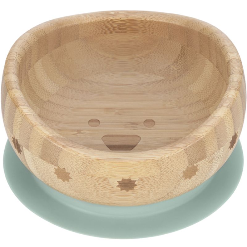 Bol ventouse en bois de bambou Little Chums chien Lässig