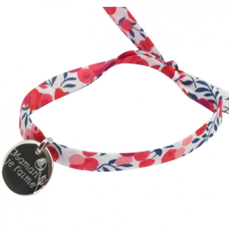 Bracelet Liberty ruban Maman Je t'aime (argent 925°) Petits trésors