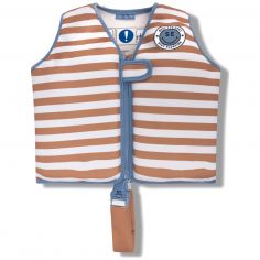 Gilet de natation Rayures brun (2-3 ans) - Swim Essentials