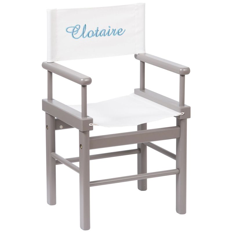 Fauteuil metteur en scène gris personnalisable Moulin Roty