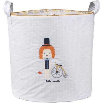 Sac à jouets en coton bio lion Lucien (40 x 45 cm) Little Crevette