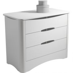 Commode 3 tiroirs Fusion blanche