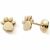 Variation Doré du produit Boucles d'oreilles à vis Pattes de chat (or jaune 375°) de la marque Baby bijoux