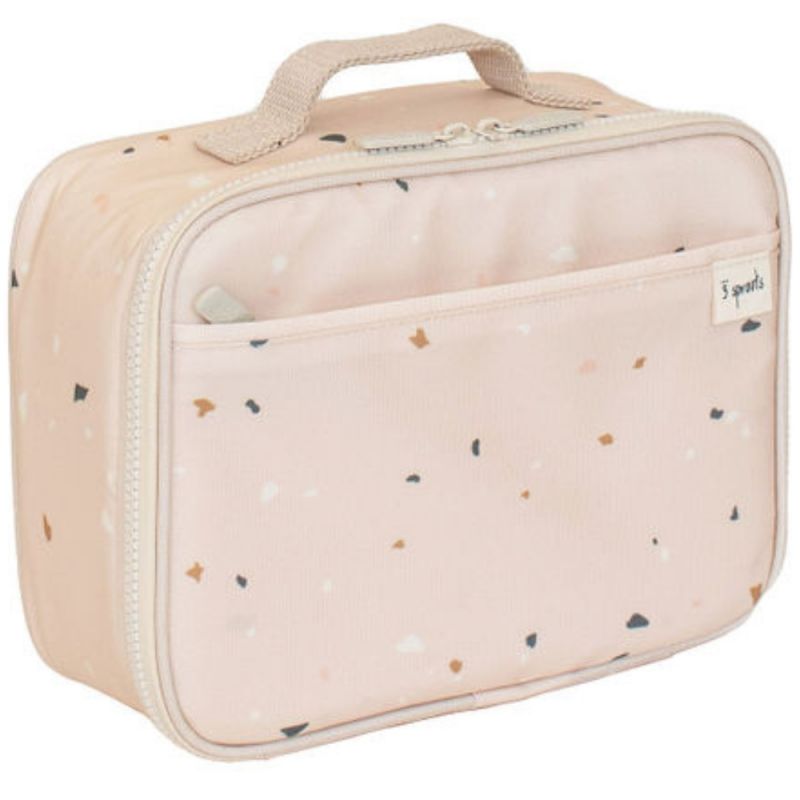 Lunch bag en tissu recyclé Terrazzo rose (6 L) 3 sprouts Produit 1