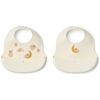 Lot de 2 bavoirs en silicone Ember Elephant Crème de la crème Liewood Produit 1