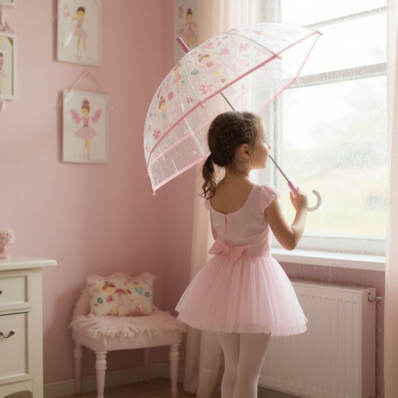 Parapluie cloche transparent Ballerines (68 cm) Little L Ambiance 2