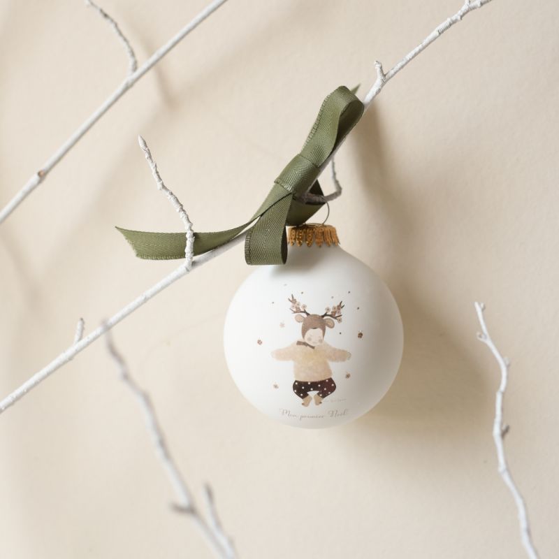 Boule de Noël Mon 1er Noël Les Yeux Fripons (personnalisable) Baubels Ambiance 3