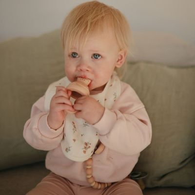 Lot de 2 bavoirs en mousseline Blush-Pink Floral