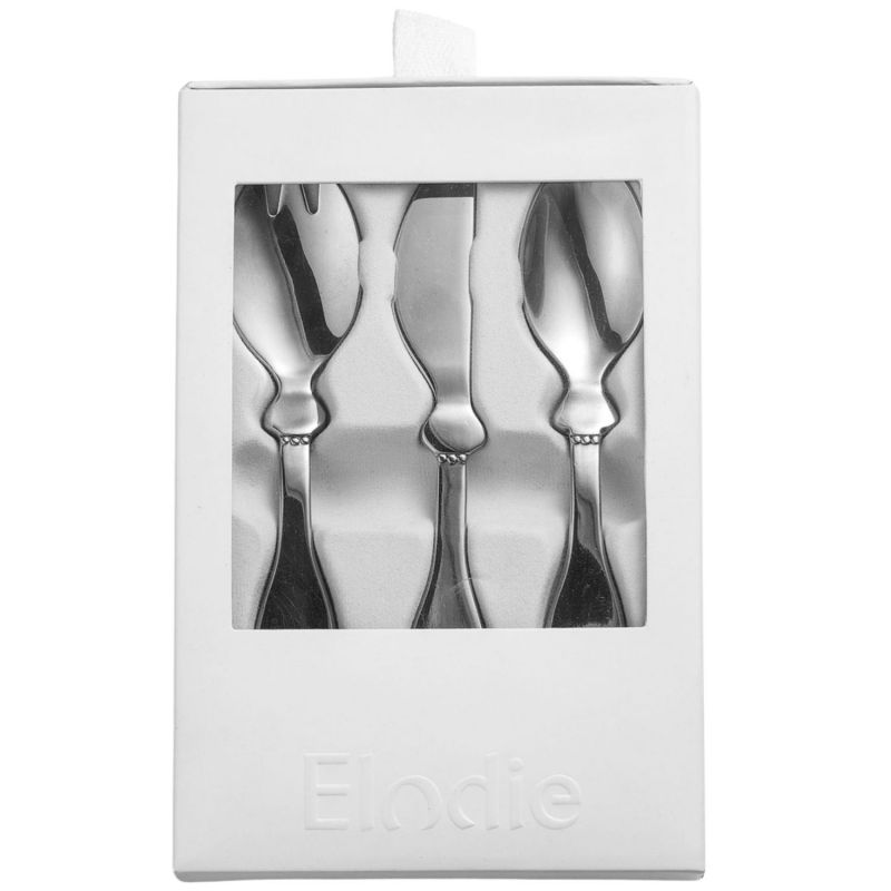Set de couverts en acier inoxydable pour enfant Silver Elodie Details Packaging 4
