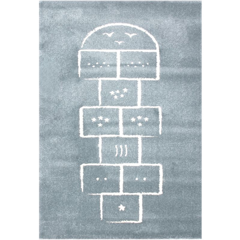 Tapis rectangulaire Marelle bleu (80 x 150 cm) AFKliving