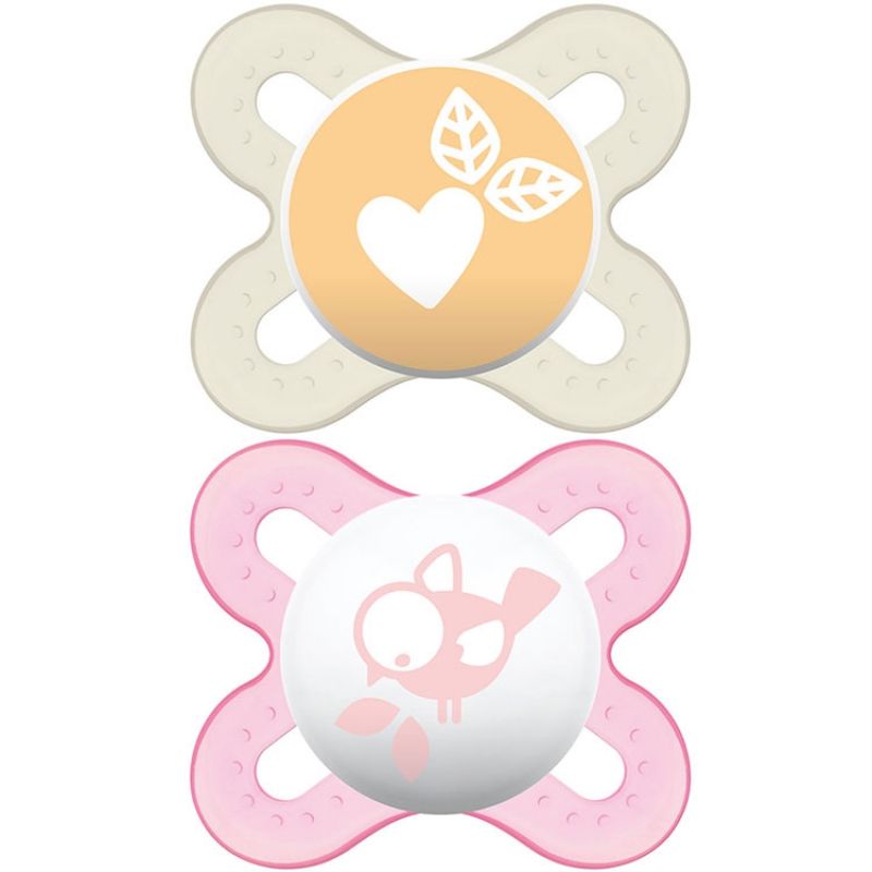 Lot de 2 sucettes anatomiques Naissance fille (0-2 mois) MAM