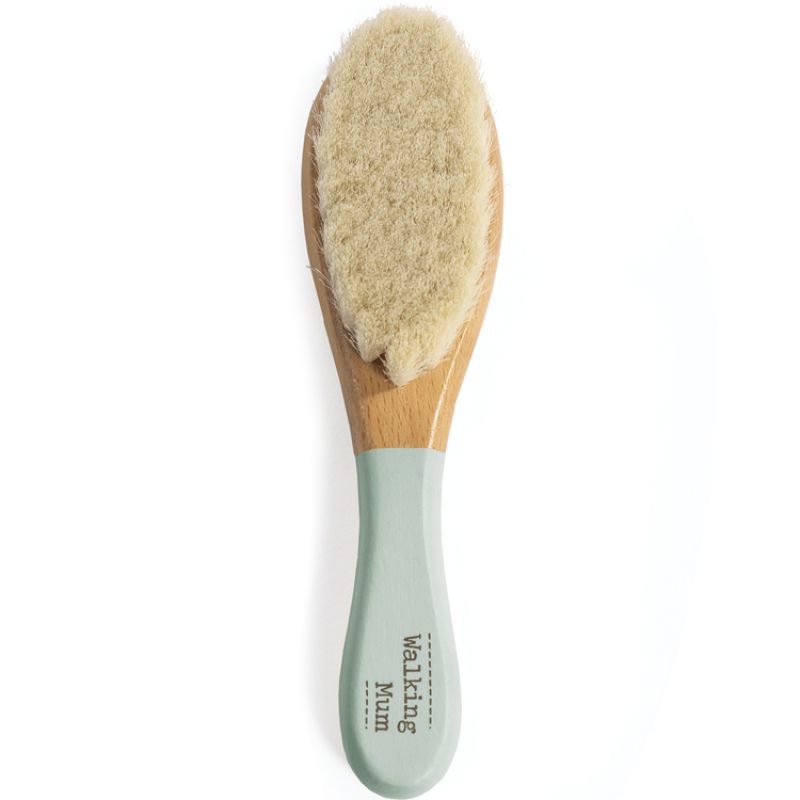 Brosse bébé en bois gris bleu Walking Mum