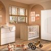 Lit bébé Châtaignier naturel Basile (60x120 cm) Galipette Ambiance 2
