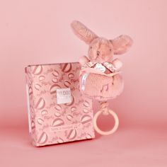 Peluche musicale Lapin Doudou rose (20 cm)