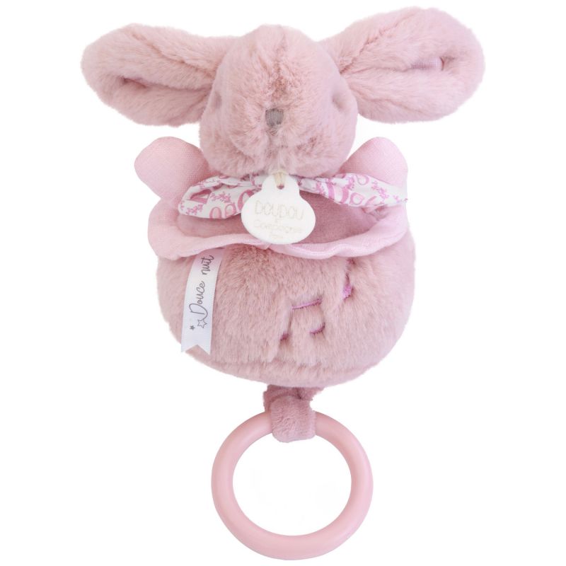 Peluche musicale Lapin Doudou rose (20 cm) Doudou et Compagnie Produit 1