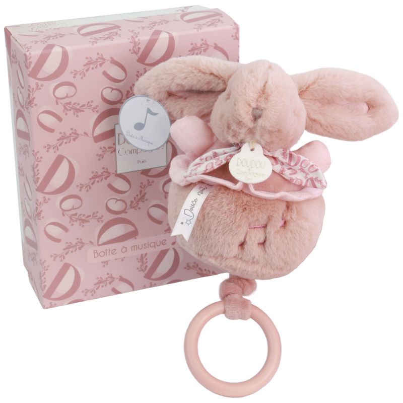 Peluche musicale Lapin Doudou rose (20 cm) Doudou et Compagnie Packaging 3