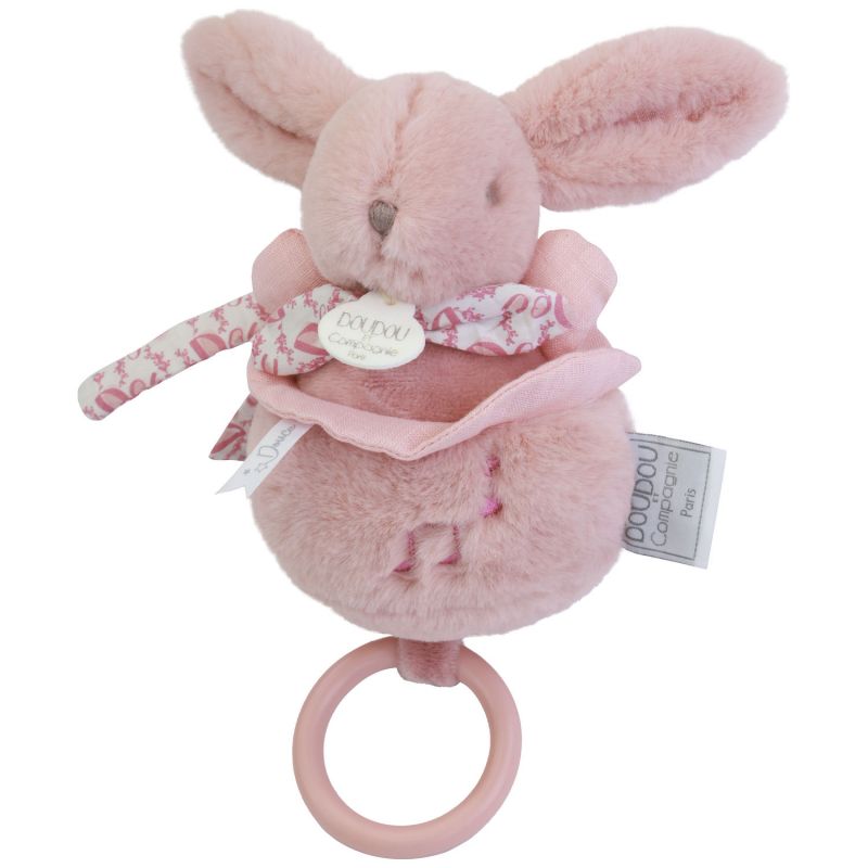 Peluche musicale Lapin Doudou rose (20 cm) Doudou et Compagnie Produit 4