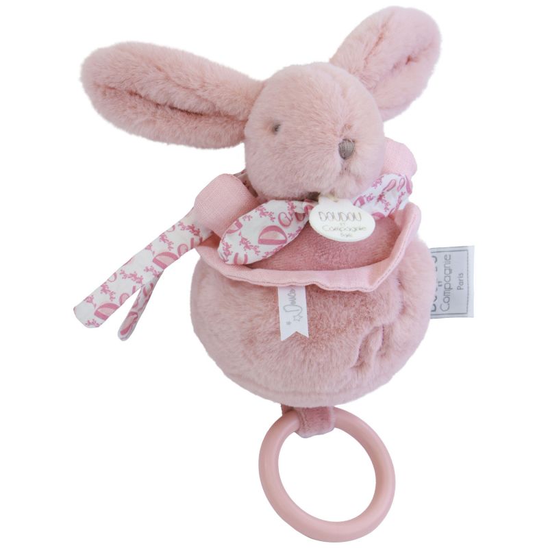 Peluche musicale Lapin Doudou rose (20 cm) Doudou et Compagnie Produit 5