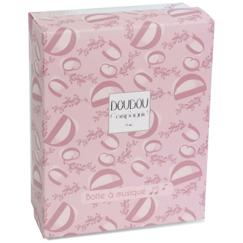 Peluche musicale Lapin Doudou rose (20 cm) Doudou et Compagnie Packaging 7