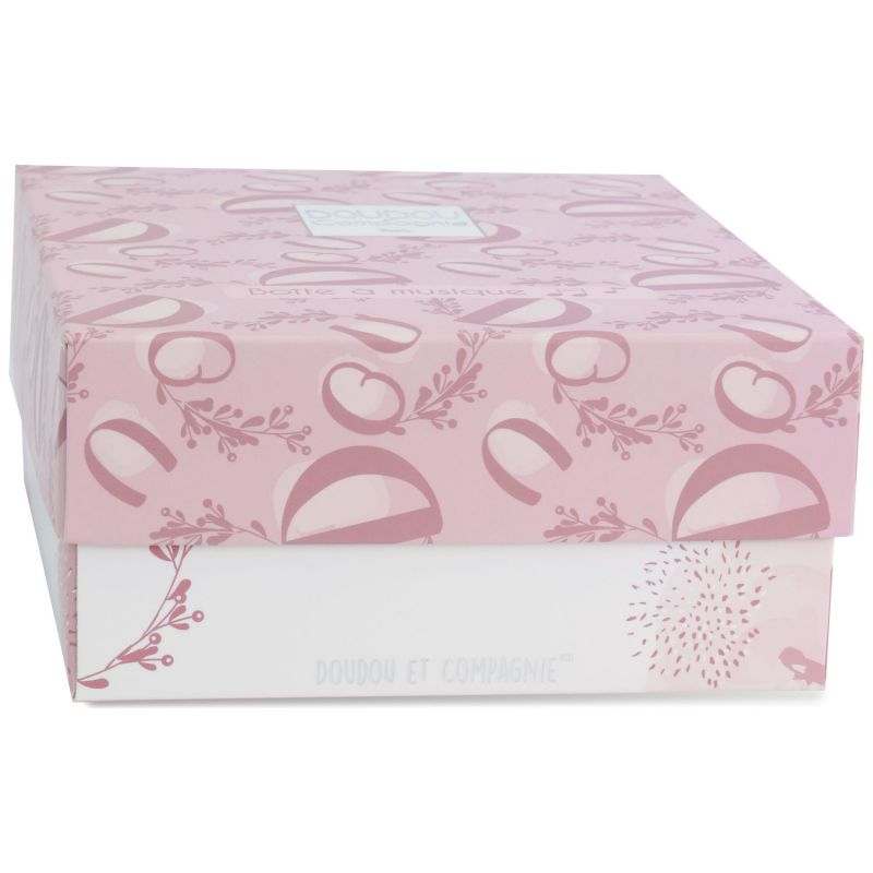 Peluche musicale Lapin Doudou rose (20 cm) Doudou et Compagnie Packaging 8