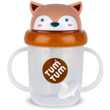 Tasse antifuite avec paille lestée Renard (200 ml) - Reconditionné  par TUM TUM