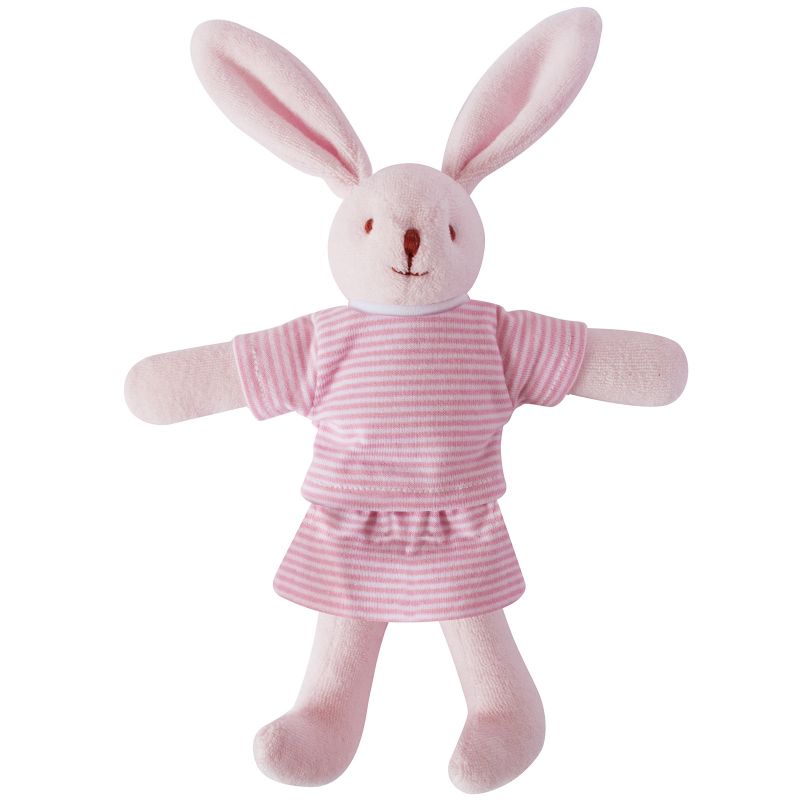 Peluche hochet Lapin rose (20 cm) Trousselier
