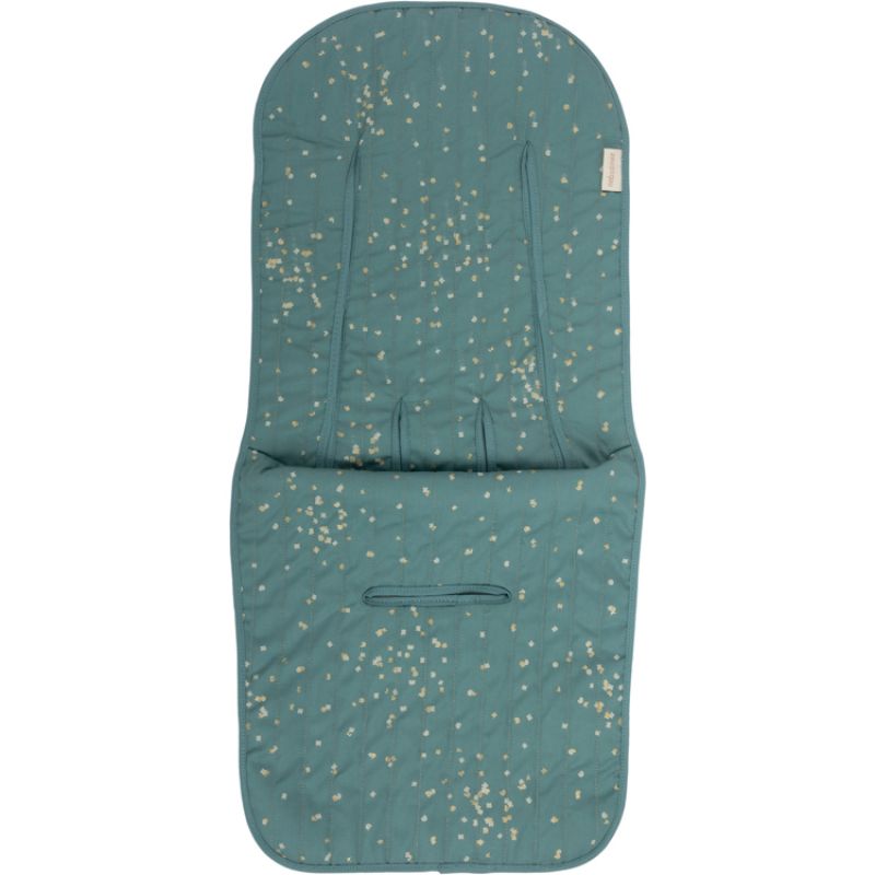 Housse de poussette universelle Hyde park Gold confetti Magic green Nobodinoz