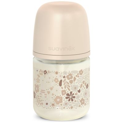 Biberon verre tétine SXPro S Wonderland Liberty beige (120 ml) Suavinex