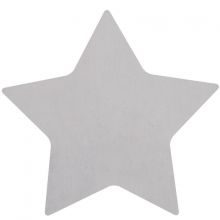 Tapis coton forme étoile coloris gris (100 x 95 cm)  par Lilipinso