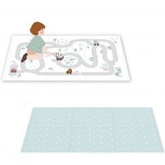 Tapis de jeu dalles EEVAA  réversible 2 en 1 Road (120 x 180 cm) - Play&Go