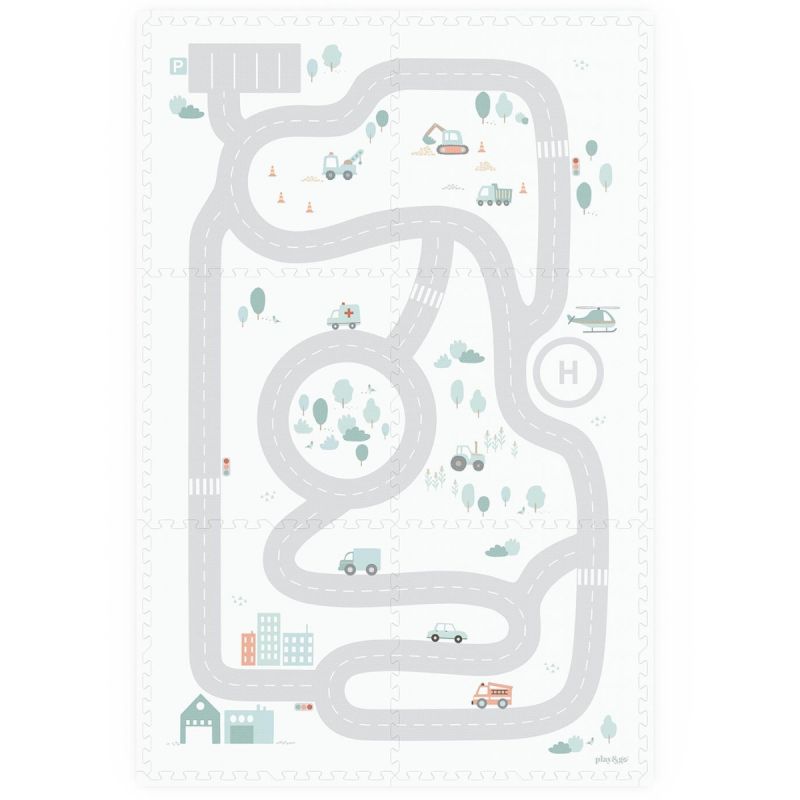 Tapis de jeu réversible 2 en 1 Tiloo Road (120 x 180 cm) Play&Go Produit 4