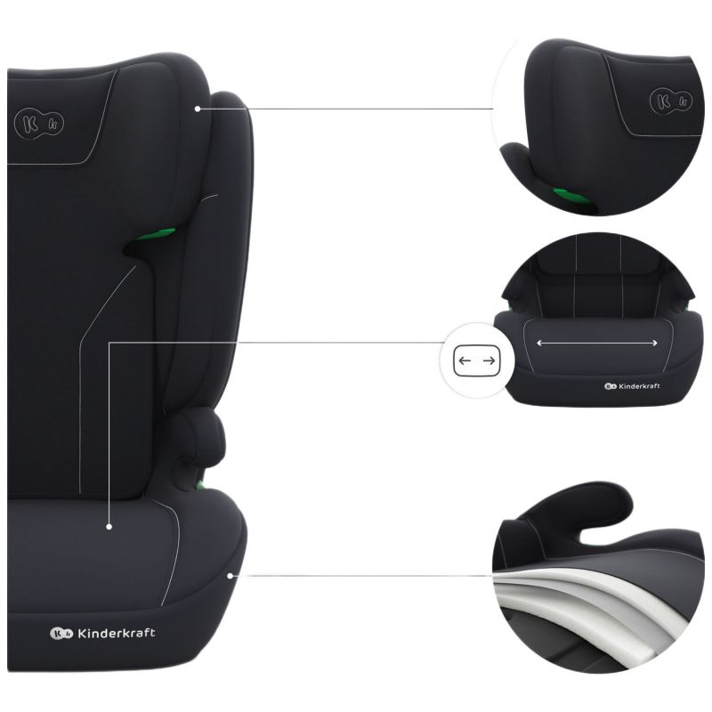 Siège auto évolutif I-Spark 2 Plus i-Size Black (groupe 2-3) Kinderkraft Produit 6