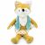 Variation Moutarde, blanc, bleu du produit Peluche original Cyranos le Renard (23 cm) de la marque Les Déglingos