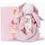 Variation Rose, Blanc du produit Doudou Lapin Vanille Fraise rose (25 cm) de la marque Doudou et Compagnie