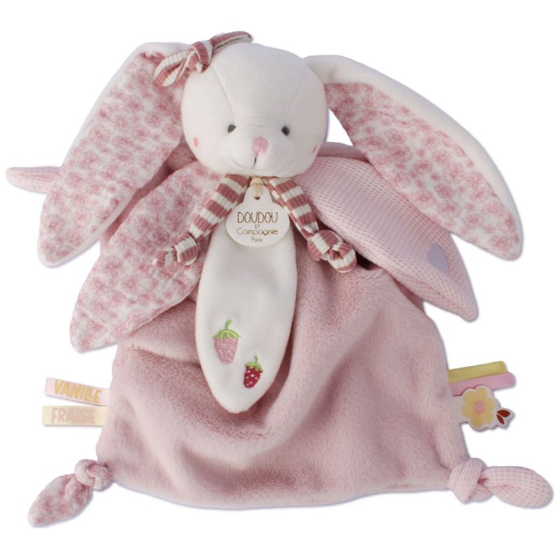 Doudou Lapin Vanille Fraise rose (25 cm) Doudou et Compagnie Produit 3
