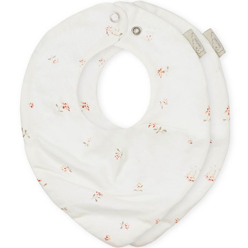 Lot de 2 bavoirs bandanas en jersey Poppies Coquelicot Cam Cam Copenhagen