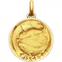 Médaille signe Poisson (or jaune 750°)  par Becker