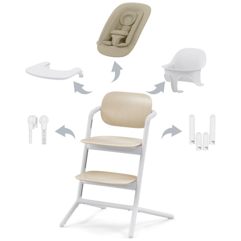 Chaise haute évolutive 4 in 1 Lemo 2 Sand White Cybex Produit 1