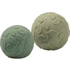Lot de 2 balles sensorielles vertes - Natruba